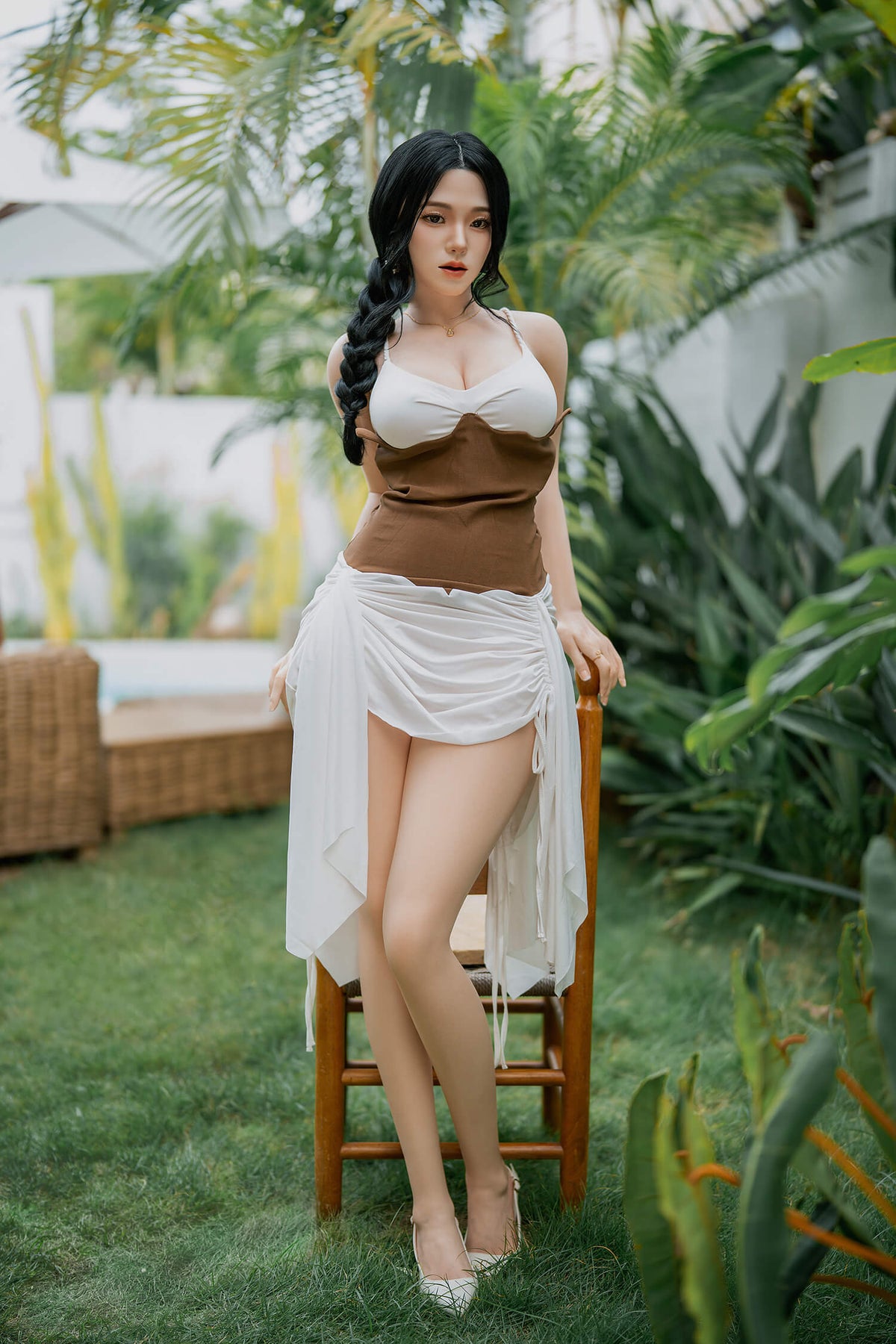 SY Doll | 164cm Full Silicone Realistic Sex Doll with Silicone Head and Implanted Hair - Saraya