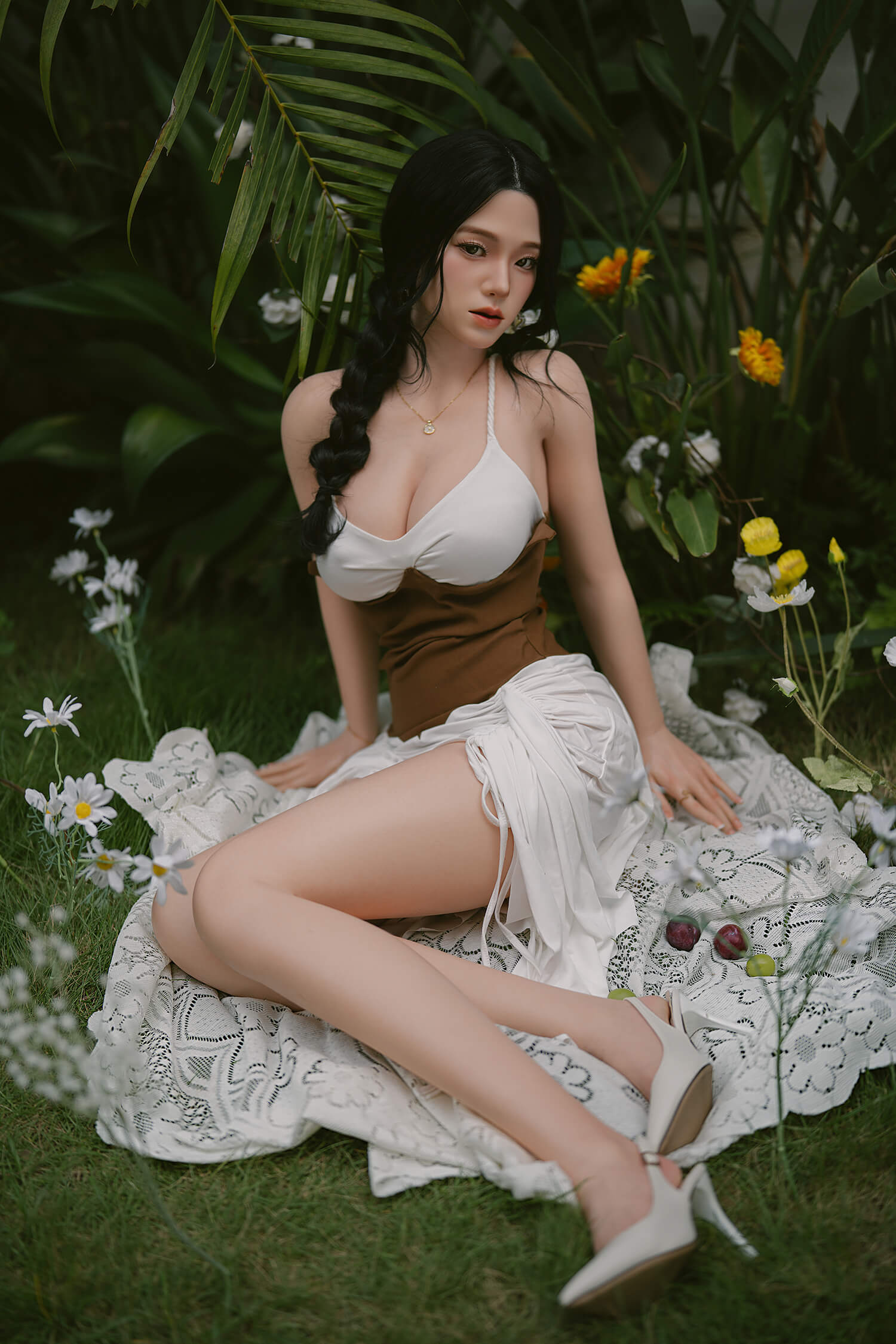 SY Doll | 164cm Full Silicone Realistic Sex Doll with Silicone Head and Implanted Hair - Saraya