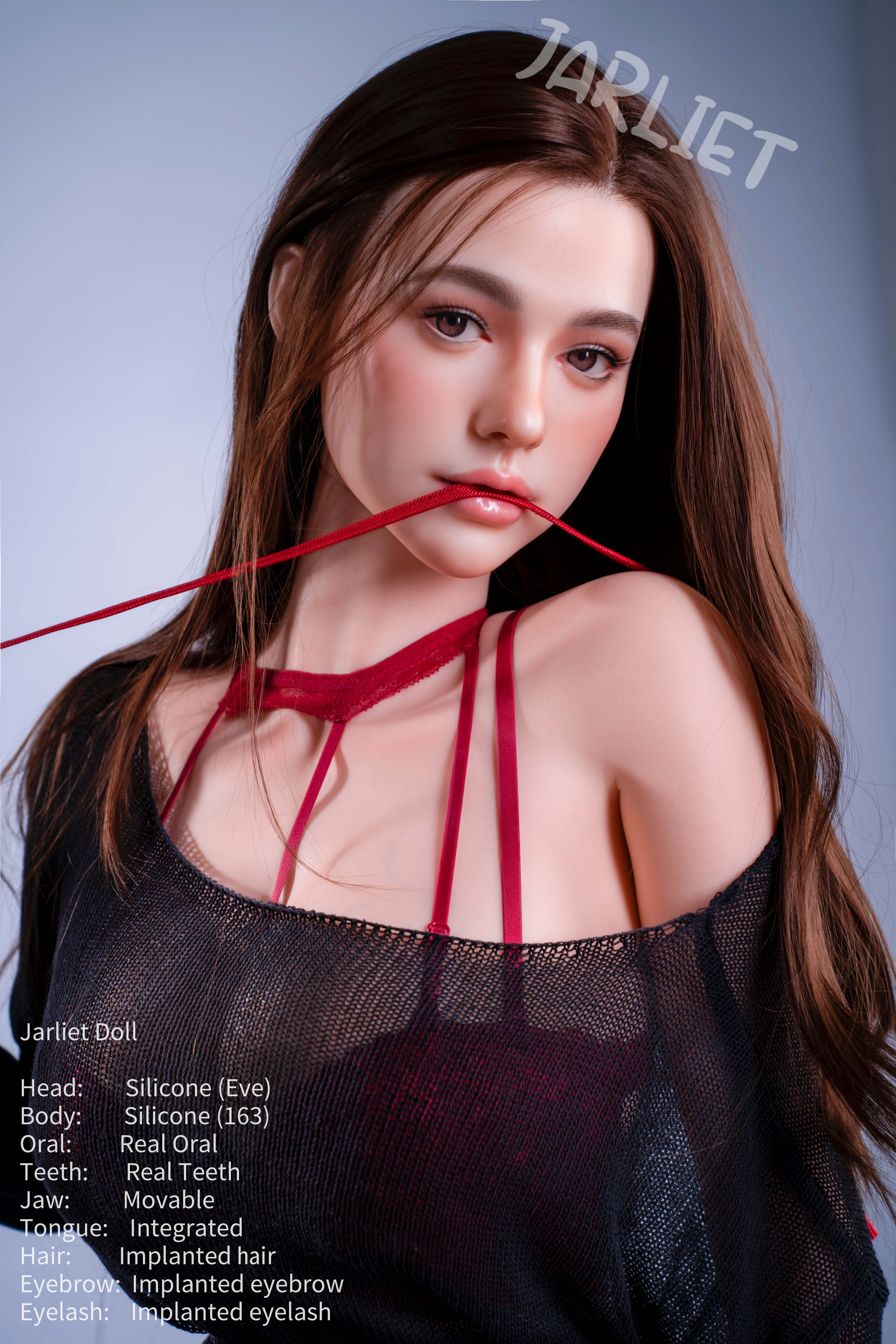 Jarliet | 163cm (5ft 4in) Slim Realistic Sex Doll Full Silicone Oral Head Implanted Hair – Eve