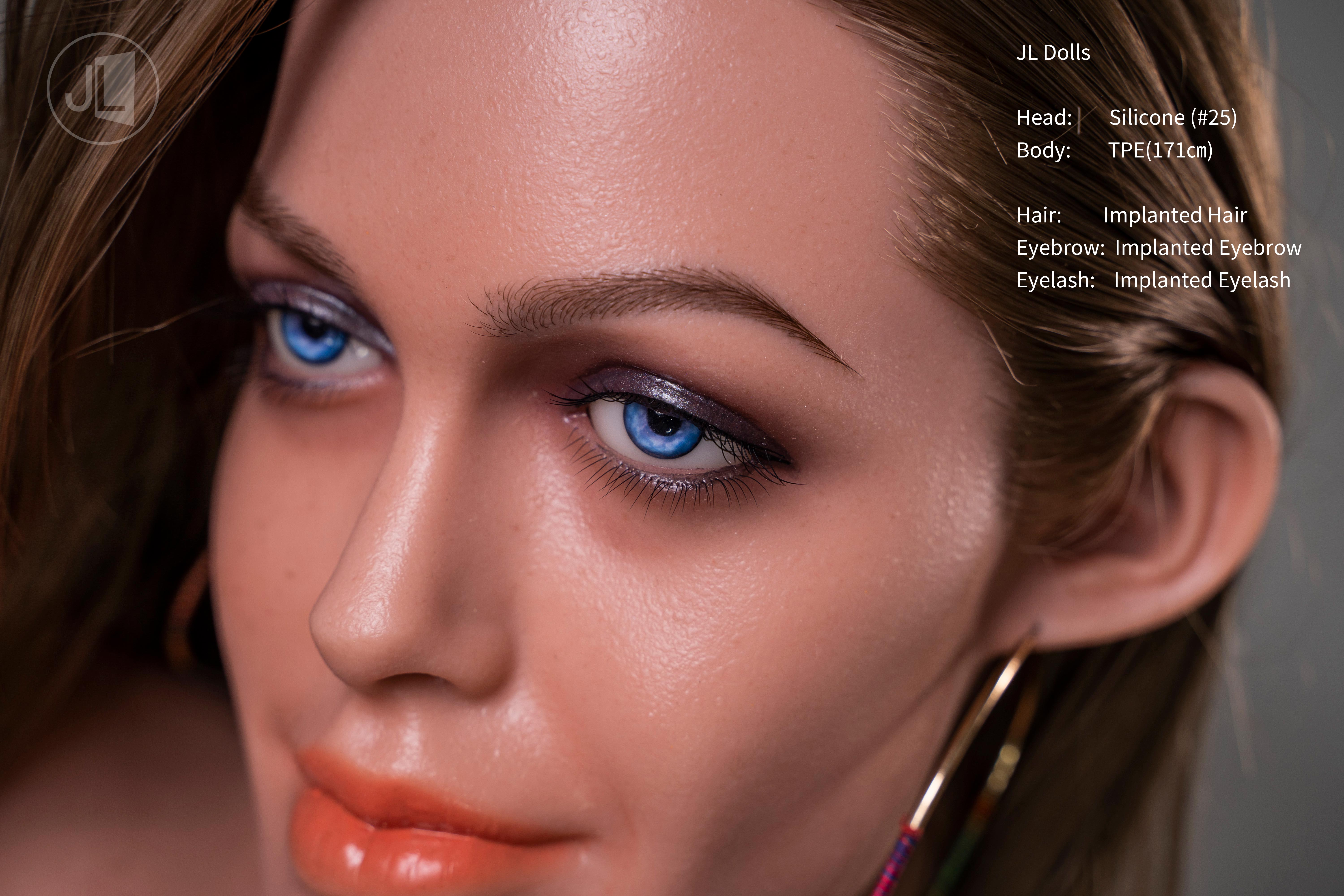 Jarliet | 171cm (5ft 7in) Busty Curvy Realistic Doll Silicone Head Implanted Hair TPE Body – Nesrin