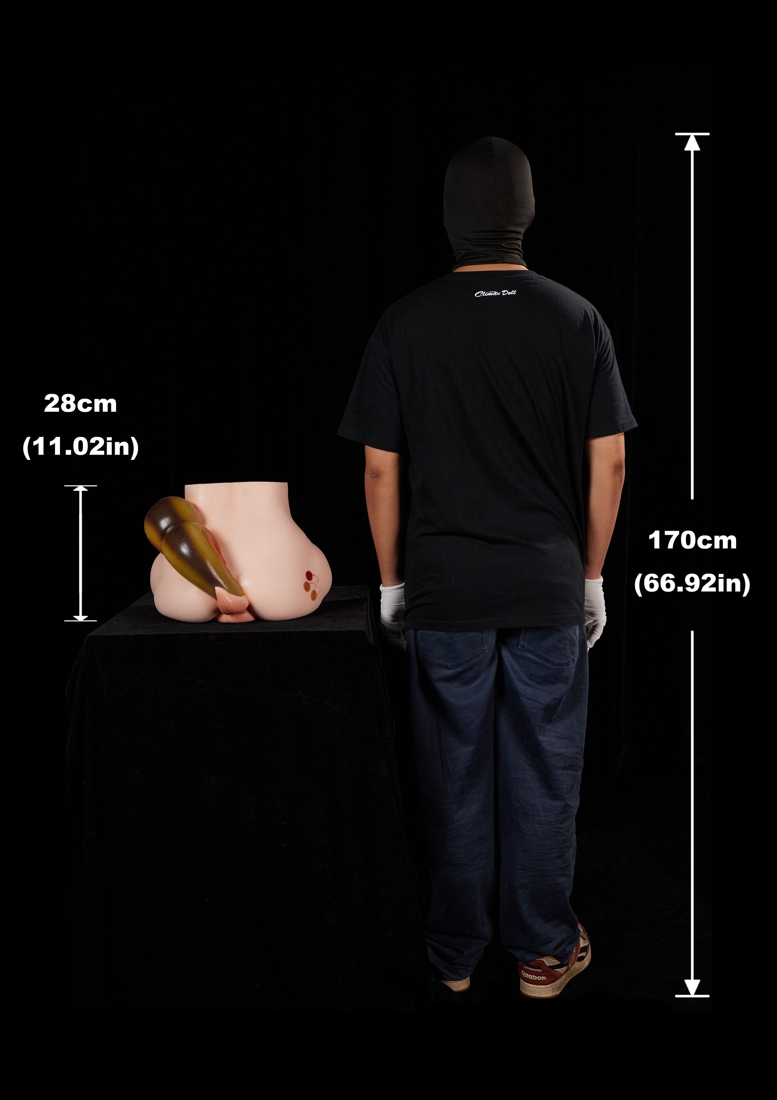Climax Doll | 28cm/11in Butt Torso Full Silicone Doll - Peppy - AliaDoll - Climax Doll