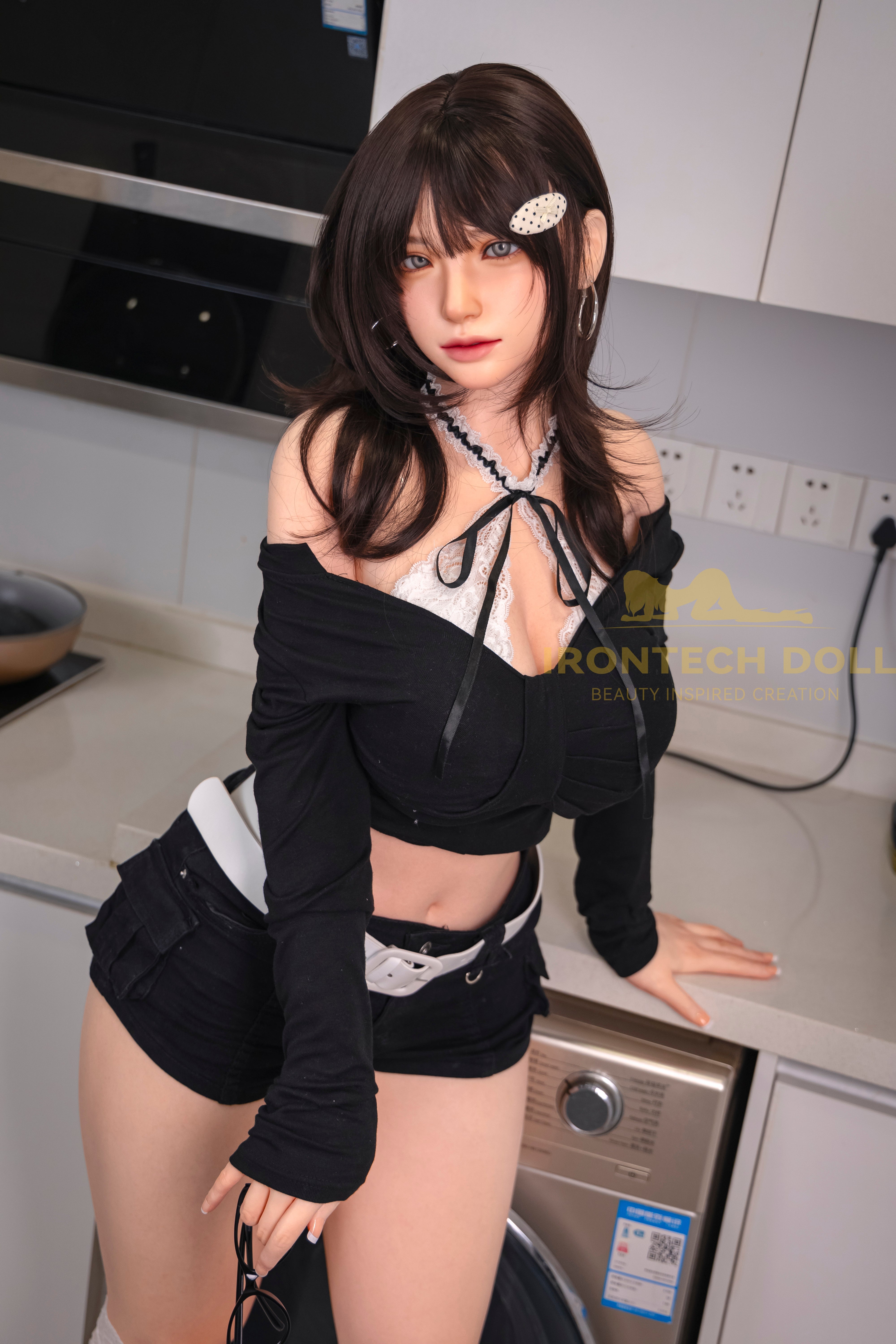 Irontech Doll | 165cm / 5ft5 Curvy Full Silicone Sex Doll with ROS MAX Head – Kitty - AliaDoll - Irontech