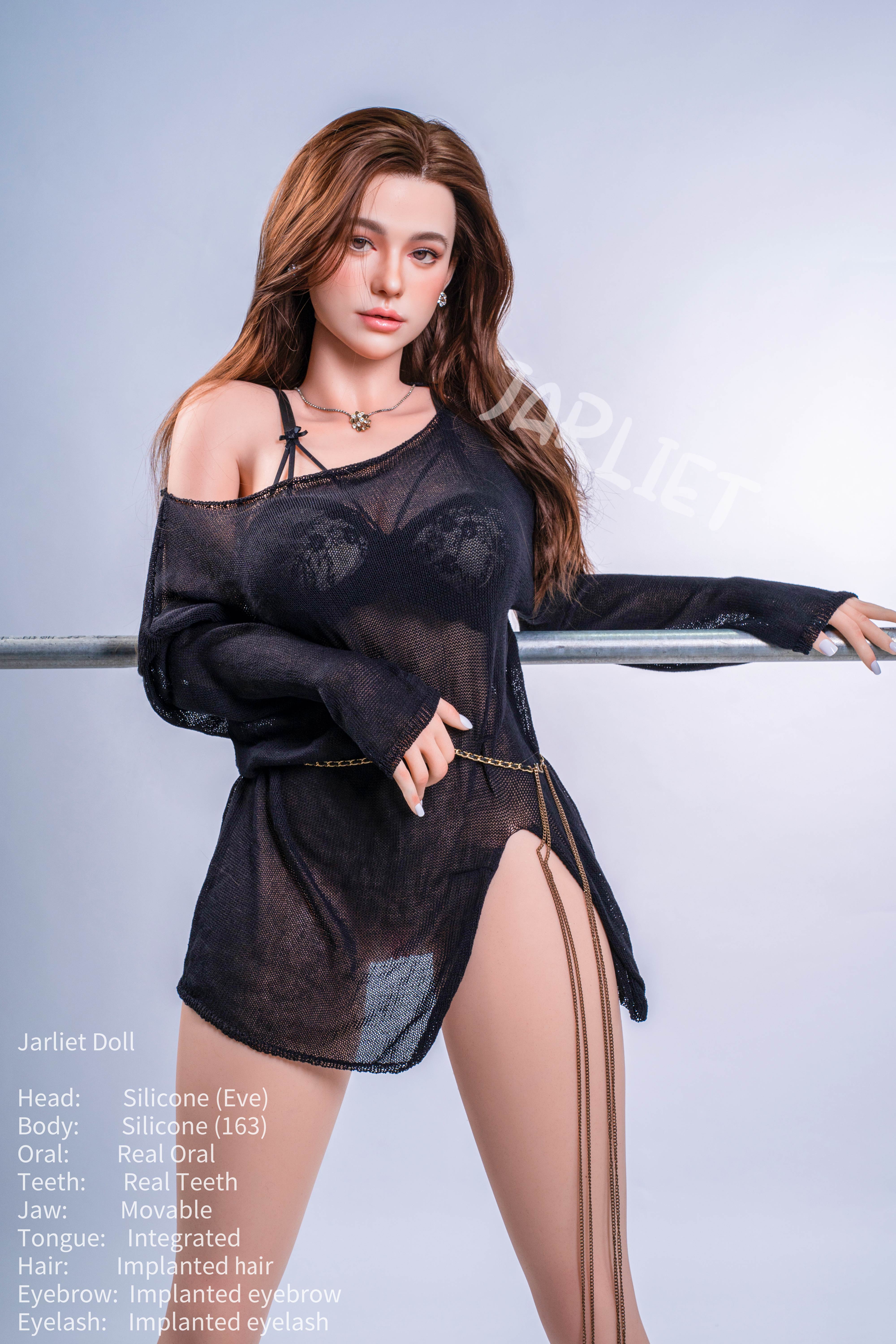 Jarliet | 163cm (5ft 4in) Slim Realistic Sex Doll Full Silicone Oral Head Implanted Hair – Eve - AliaDoll - Jarliet